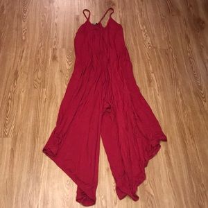 Red Harem Jumpsuit